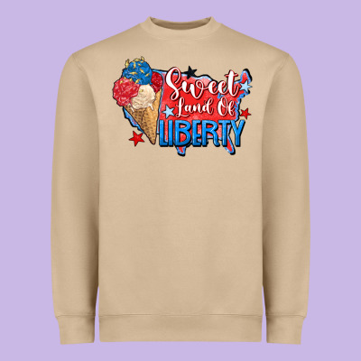 Sweet Land Of Liberty Heavyweight Sweatshirt Designed By Zillion Design Studio
