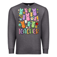 Charcoal Heather teacher bunny's Premium Sweatshirt - MaliasSmallBusiness