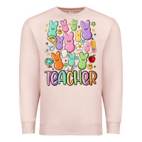 Pale Pink teacher bunny's Premium Sweatshirt - MaliasSmallBusiness