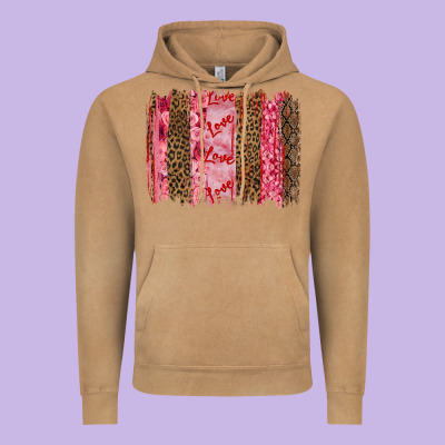 Vintage Hoodie valentine's day love brushstrokes