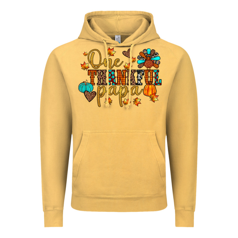 One Thankful Papa Vintage Hoodie by JahusDesignShop | Teevron