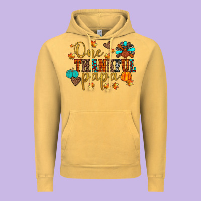 One Thankful Papa Vintage Hoodie Designed By Jahusdesignshop