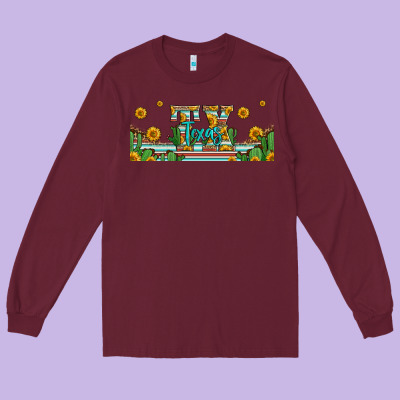 Tx Texas 16oz Libbey Glass Long Sleeve Tee Designed By Hra Design Shop
