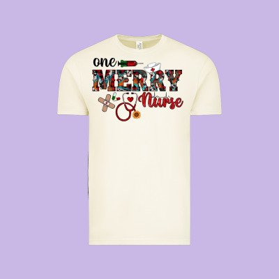One Merry Nurse Western Vintage Tee Designed By Ranaportraitstore