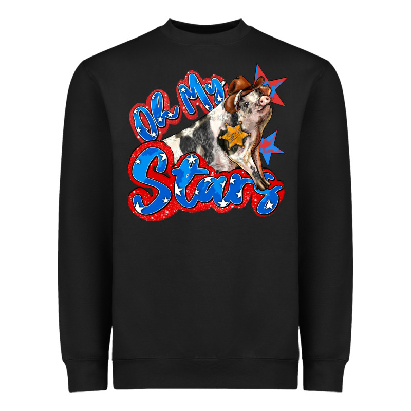 Oh My Stars Pig Heavyweight Sweatshirt by Zillion Design Studio | Teevron