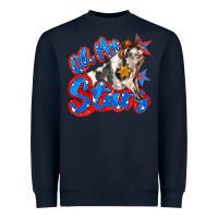 Navy oh my stars pig Heavyweight Sweatshirt - Zillion Design Studio