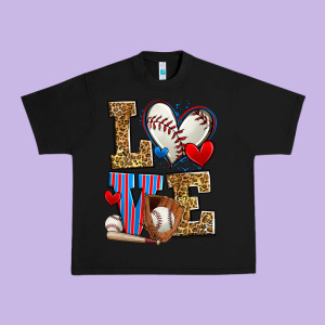 Love Baseball Urban Heavy Tee Designed By Zillion Design Studio
