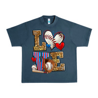 Midnight Navy love baseball Urban Heavy Tee - Zillion Design Studio