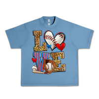 Pebble Blue love baseball Urban Heavy Tee - Zillion Design Studio