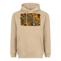 Mushroom Camouflage Leopard Sunflower Background Heavyweight Hoodie - Jasminsmagicworld