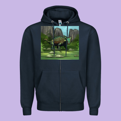 Ankylosaurus Tumbler Zipper Hoodie Designed By Artiststas