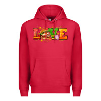 Cardinal love with hamburger Premium Hoodie - AdoDesignShop