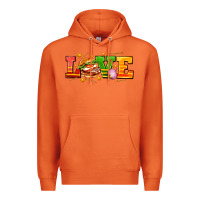 Carrot love with hamburger Premium Hoodie - AdoDesignShop