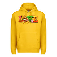 Lemon love with hamburger Premium Hoodie - AdoDesignShop