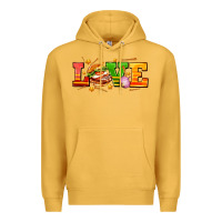 Mustard love with hamburger Premium Hoodie - AdoDesignShop