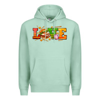 Love With Hamburger Premium Hoodie | Teevron