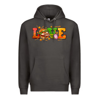 Smoke love with hamburger Premium Hoodie - AdoDesignShop