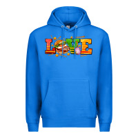 True Royal love with hamburger Premium Hoodie - AdoDesignShop