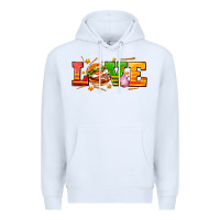 White love with hamburger Premium Hoodie - AdoDesignShop