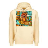 Pina Colada thanksgiving turkey with tartan seamless pattern bbs Premium Hoodie - BundleAndBundleShop