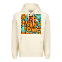 Sandshell thanksgiving turkey with tartan seamless pattern bbs Premium Hoodie - BundleAndBundleShop