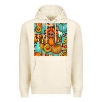 Tofu thanksgiving turkey with tartan seamless pattern bbs Premium Hoodie - BundleAndBundleShop