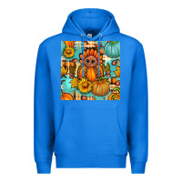 True Royal thanksgiving turkey with tartan seamless pattern bbs Premium Hoodie - BundleAndBundleShop