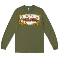 Army Green sunflowers and butterflies mama license plate Long Sleeve Tee - HRA Design Shop
