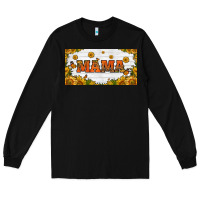 Black sunflowers and butterflies mama license plate Long Sleeve Tee - HRA Design Shop