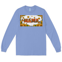 Colony Blue sunflowers and butterflies mama license plate Long Sleeve Tee - HRA Design Shop