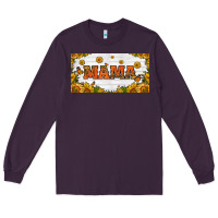 Plum sunflowers and butterflies mama license plate Long Sleeve Tee - HRA Design Shop