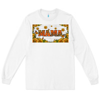 Sunflowers And Butterflies Mama License Plate Long Sleeve Tee | Teevron