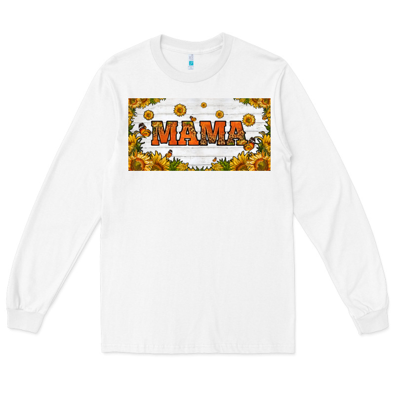 Sunflowers And Butterflies Mama License Plate Long Sleeve Tee by HRA Design Shop | Teevron