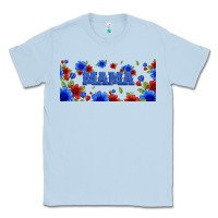 Dusty Blue floral american mama 16oz libbey cup Classic Tee - HRA Design Shop