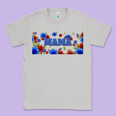 Floral American Mama 16oz Libbey Cup Classic Tee Designed By Hra Design Shop