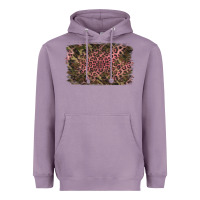 Lavender Camouflage Pink Leopard Background Heavyweight Hoodie - Jasminsmagicworld