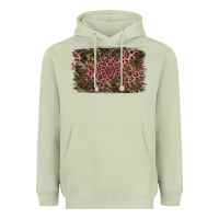 Matcha Camouflage Pink Leopard Background Heavyweight Hoodie - Jasminsmagicworld