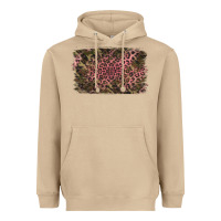 Mushroom Camouflage Pink Leopard Background Heavyweight Hoodie - Jasminsmagicworld