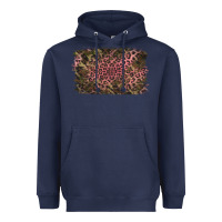 Navy Camouflage Pink Leopard Background Heavyweight Hoodie - Jasminsmagicworld