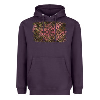 Plum Camouflage Pink Leopard Background Heavyweight Hoodie - Jasminsmagicworld