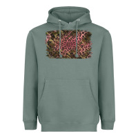Sage Camouflage Pink Leopard Background Heavyweight Hoodie - Jasminsmagicworld