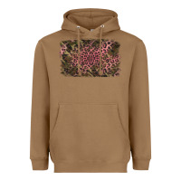 Toasted Coconut Camouflage Pink Leopard Background Heavyweight Hoodie - Jasminsmagicworld