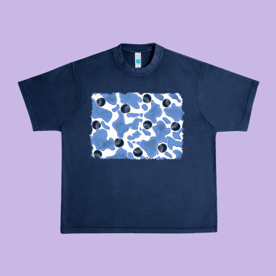 Distressed Blueberry Milkshake Cowhide Urban Heavy Tee Designed By Ranaportraitstore