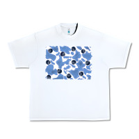 White distressed blueberry milkshake cowhide Urban Heavy Tee - RanaPortraitStore