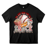 Black i am just here for the snack baseball sister Heavy Core Tee - RacoonDesign