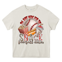 Cream i am just here for the snack baseball sister Heavy Core Tee - RacoonDesign