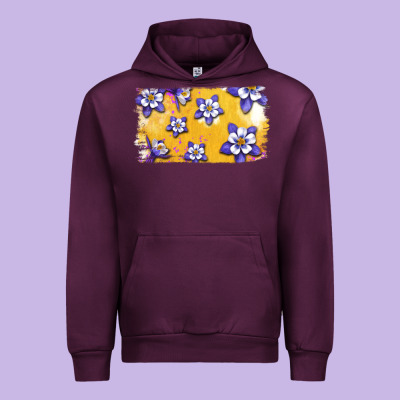 Rocky Mountain Columbine Flower Urban Hoodie Designed By Bettercallsaul