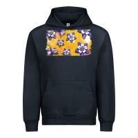 Navy Rocky Mountain Columbine Flower Urban Hoodie - Bettercallsaul