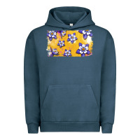 Pigment Midnight Navy Rocky Mountain Columbine Flower Urban Hoodie - Bettercallsaul