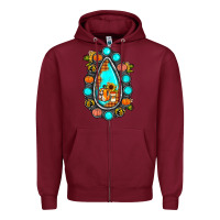 Burgundy gemstone pumpkin fall Zipper Hoodie - JahusDesignShop